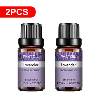 PHATOIL 10ml Natural Essential Oils for Diffuser Aromatherapy Lavender Vanilla Lemon Rose…