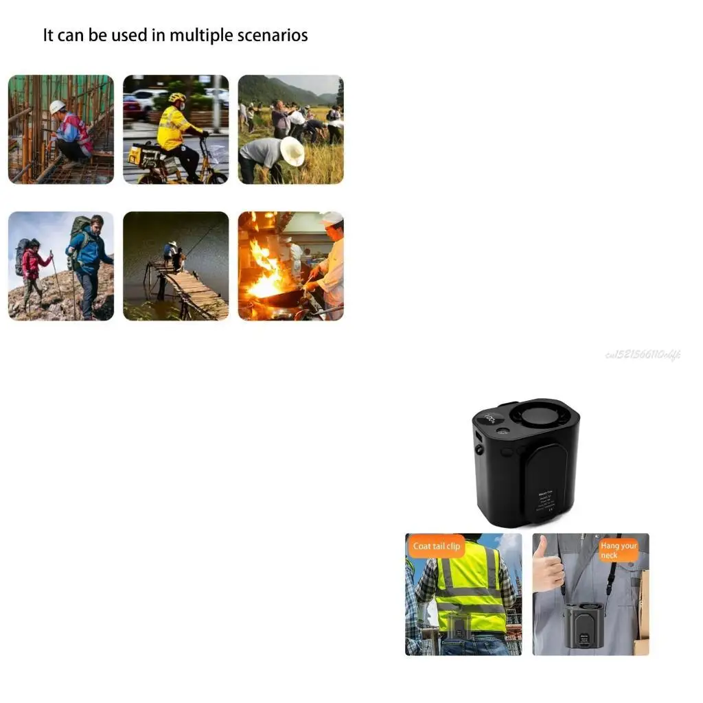 

27rb открытый кемпинг носимый вентилятор Портативный вентилятор Портативный вентилятор со светодиодным светом