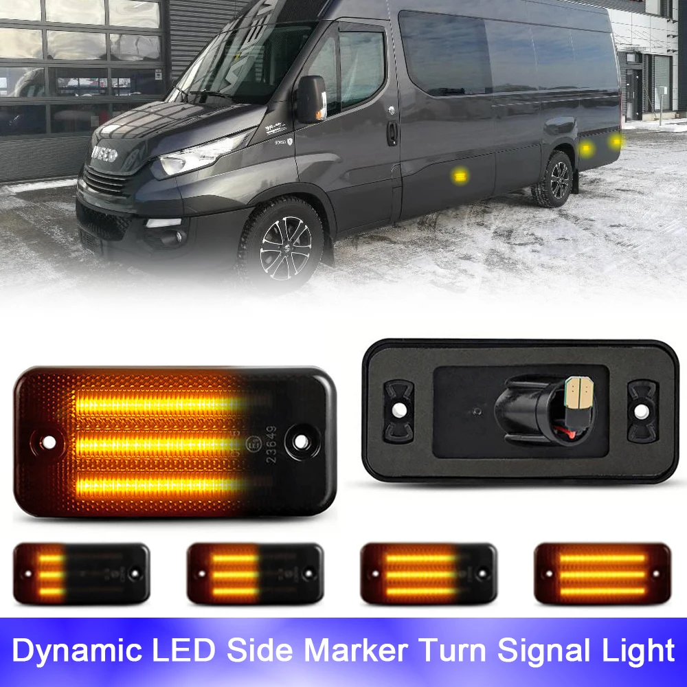 

2x Led Sequential Blinker Side Marker Turn Signal Lights For Fiat Ducato Jeep Cherokee MK2 Citroen Jumper Relay Peugeot Boxer