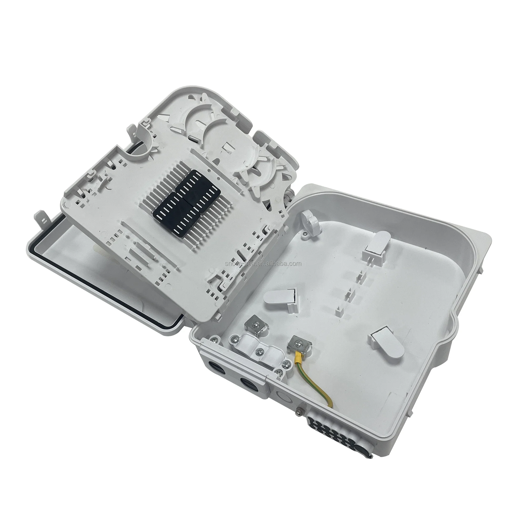 2 In 12 Out ABS Material FTTH 12 Core Waterproof Optical Distribution Box ODB-12-D