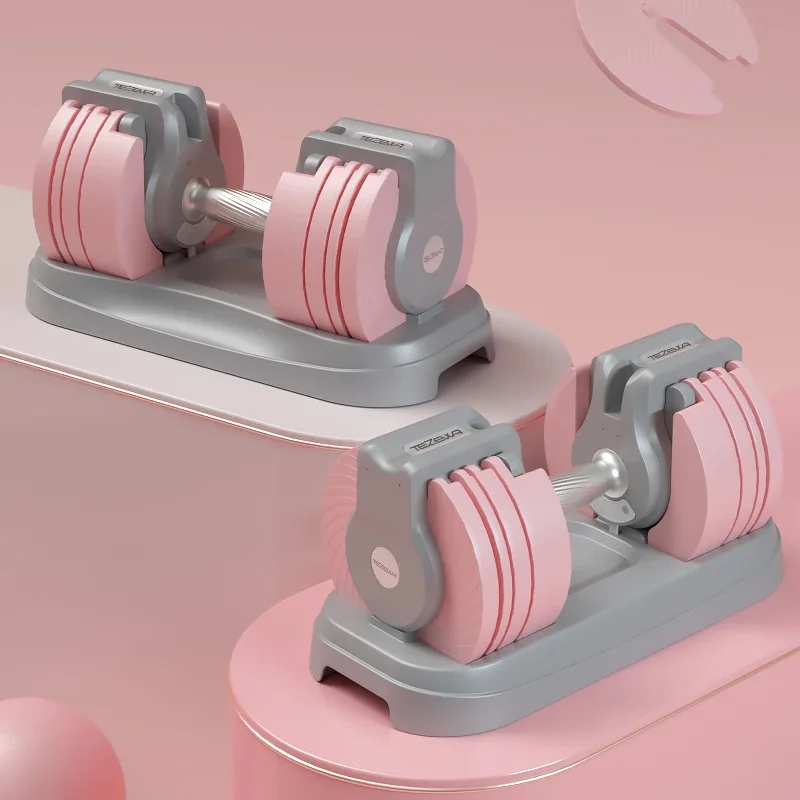 مجموعة دمبلز TEZEW EM قابلة للتعديل للياقة البدنية ، الطاقة ، رفع الأثقال ، بسرعة ، أوتوماتيكي ، 50 رطل #2