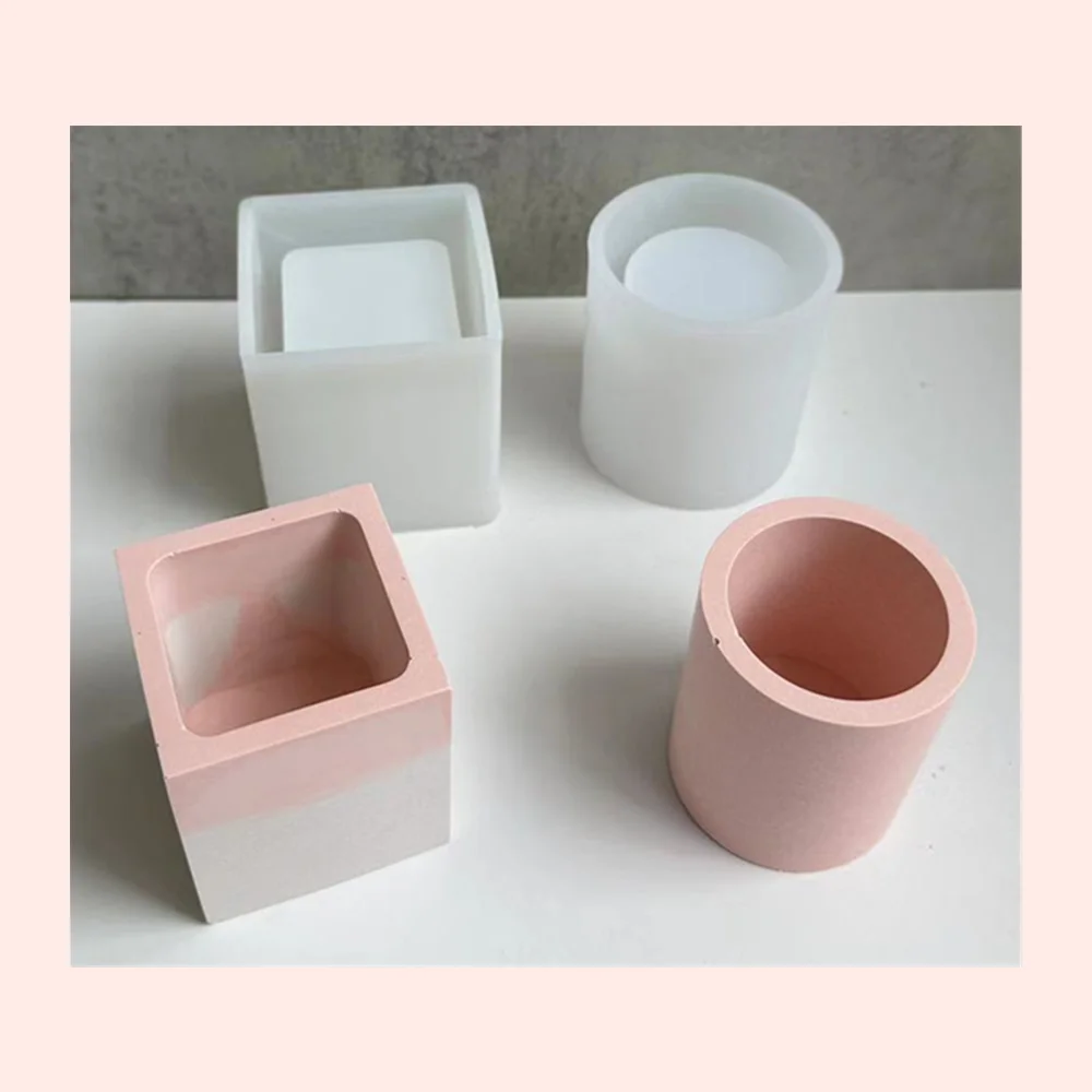 Silicone Mold Manual Environmental Friendly Does Not Crack Easy To Demold Exquisite Pen Holder Silicone Mold Potted Plant