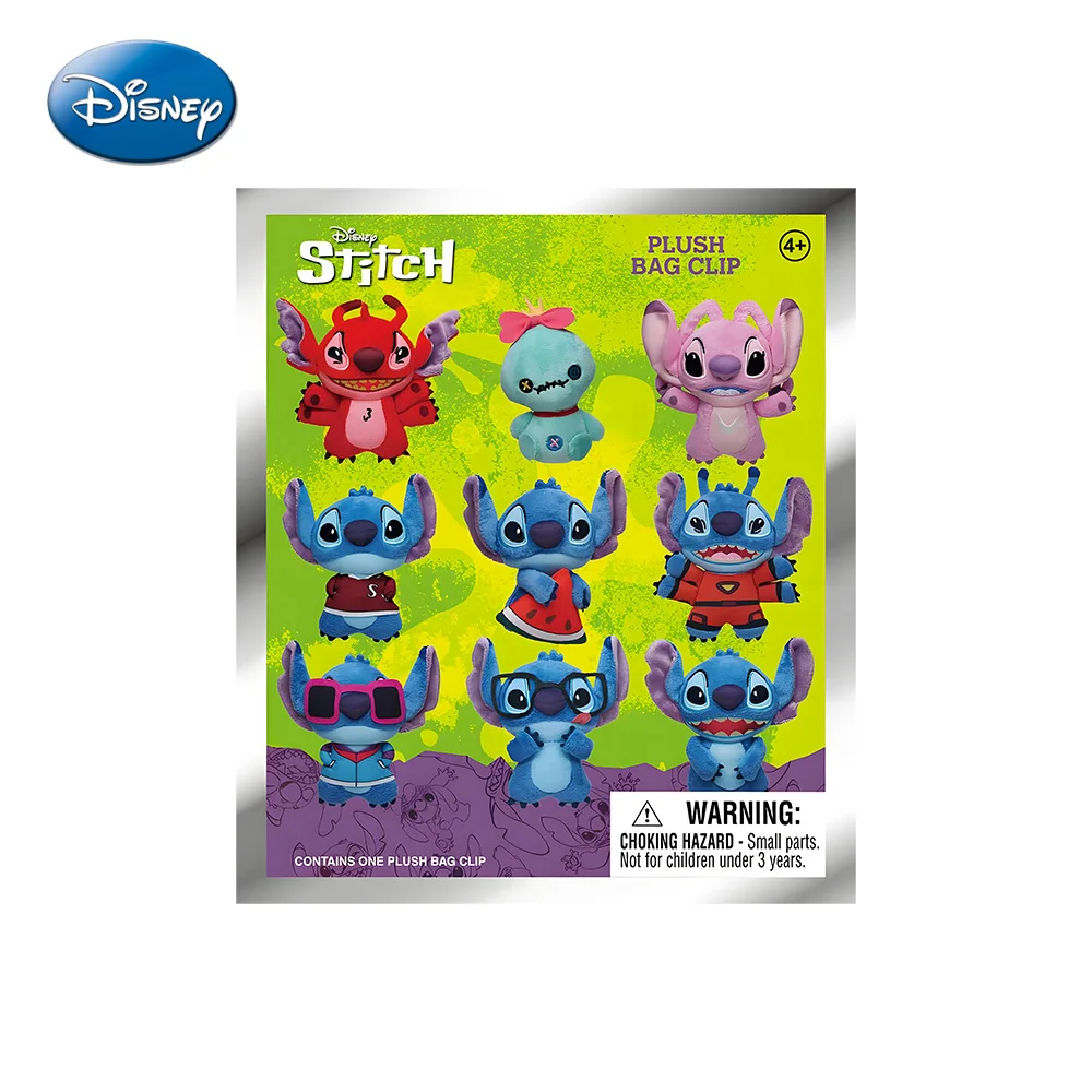 1 szt. Oficjalnie Licencjonowany Disney Stitch Angel Pluszowy Brelok w Torebeczce Niespodziance, Uroczy Kreskówkowy Breloczek, Prezent na Boże Narodzenie, Nowy Rok i Święta