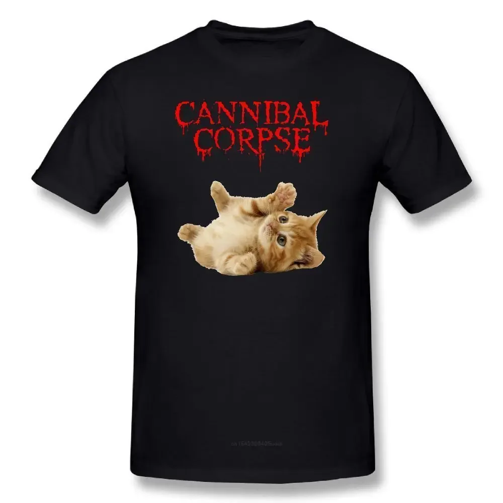 Cannibal Corpse T Shirt Cat Print Graphic Shirts Plus Size Men Cotton Tshirts Wholesale Men's Short Sleeve Tee Shirt Awesome