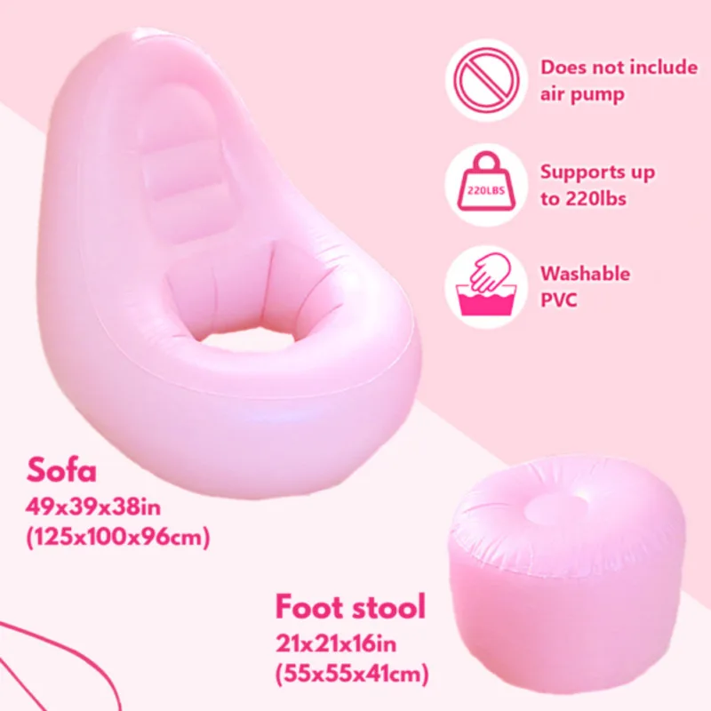 BBL-espreguiçadeira inflável, otomano rosa, cirurgia rápida Lipo, Butt Lift, recuperação sentado, gravidez suave recuperação de bumbum