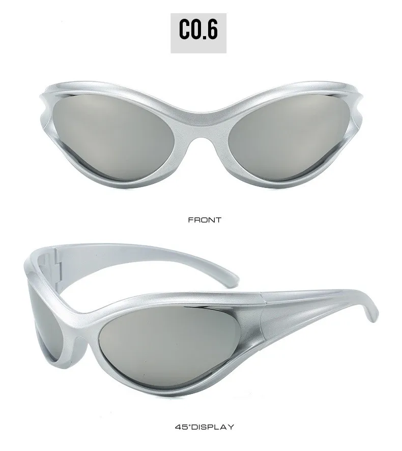 Dynamo Cat Eye Sonnenbrille Frauen Luxus Marken designer neu in Mode runde Sonnenbrille für Männer y2k Punk Sport brille männlich – Detail 15