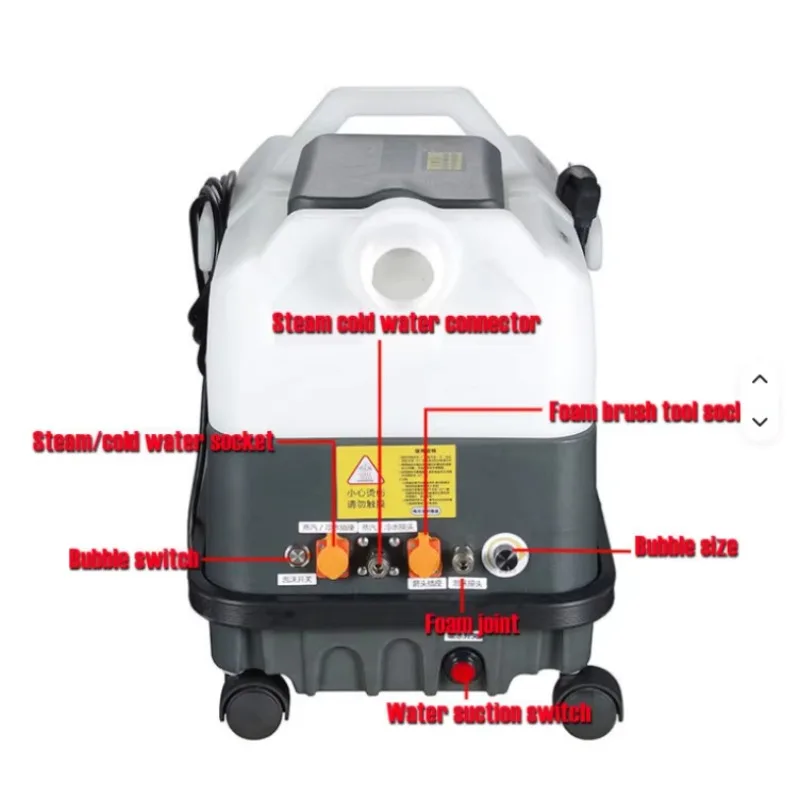 2026 Housekeeping Portable Function In One Carpet Cleaning Machine Sofa Curtain Car Interior Mattress Vacuum Steam Cleaner