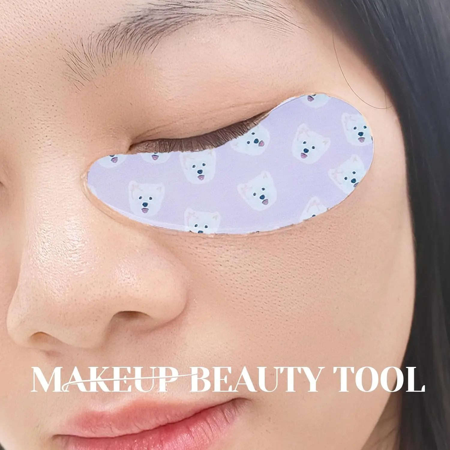 Libeauty سيليكون لصقة عين قابلة لإعادة الاستخدام تصميم المطعمة رمش لاش رفع منصات 1 زوج من لاش رفع التصحيح لاستخدام غطاء رمش تحت #6