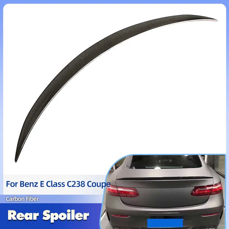 

Rear Trunk Spoiler Wings Full Carbon Fiber for Mercedes-Benz E Class C238 E400 E63 Coupe 2017-2023 Rear Spoiler Boot Wing Lip