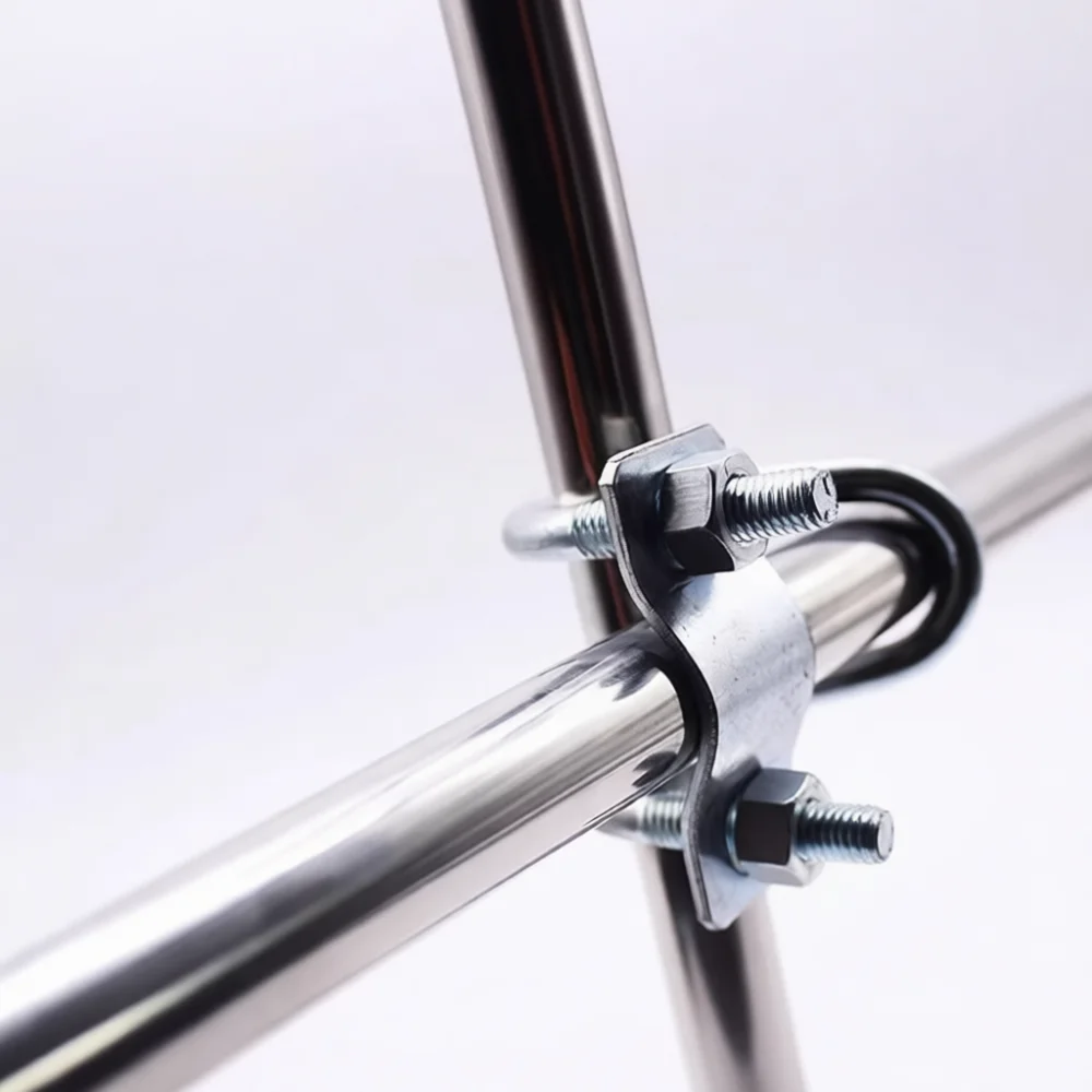 Carbon Steel Galvanized U Bolt Pipe Fastener Versatile Cross Clamp For Greenhouse Frame Construction Irrigation Supply