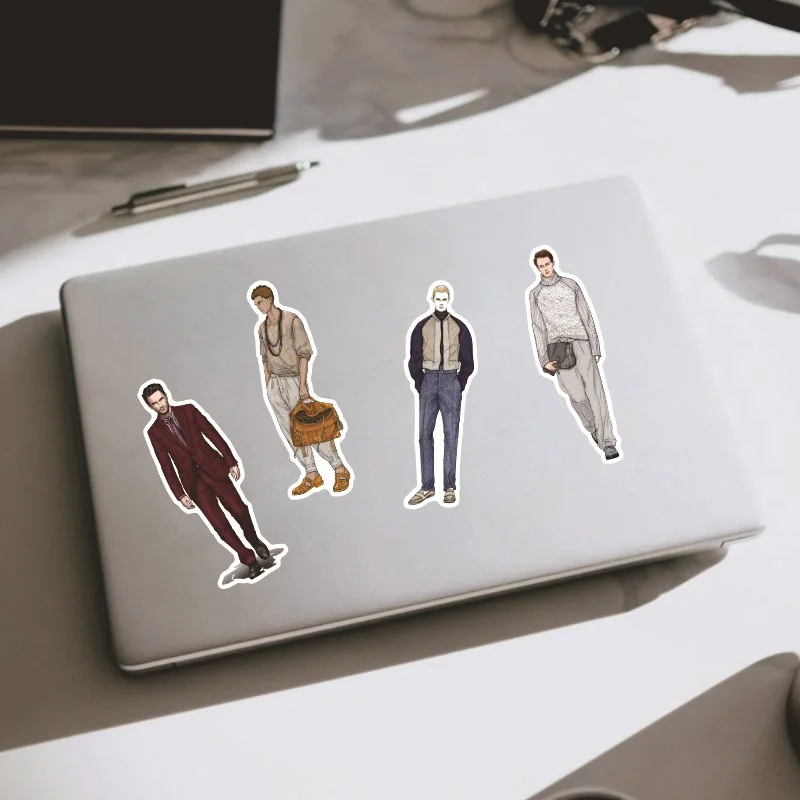 10/30/50Pcs Male Model Suit Male Stickers For Suitcase Skateboard Laptop Luggage Fridge Phone Car Styling DIY Decal Pegatinas