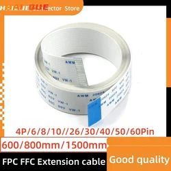FPC FFC 600/800mm/1500mm AWM 20624 80C 60V VW-1 Flexible Flat Cable A/B Type Ribbon Wire 4P/6/8/10/12/14/16/20/26/30/40/50/60Pin