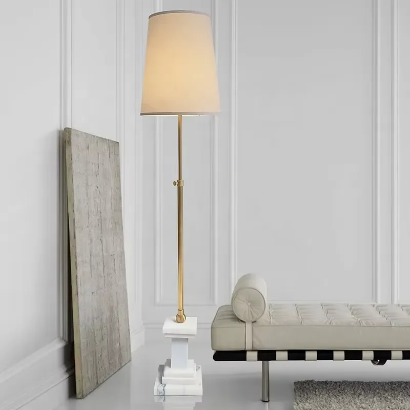 Light Hotel Rooms Simple Floor Lamp Living Room Study Bedroom Bedside Vertical Marble Floor Lamp