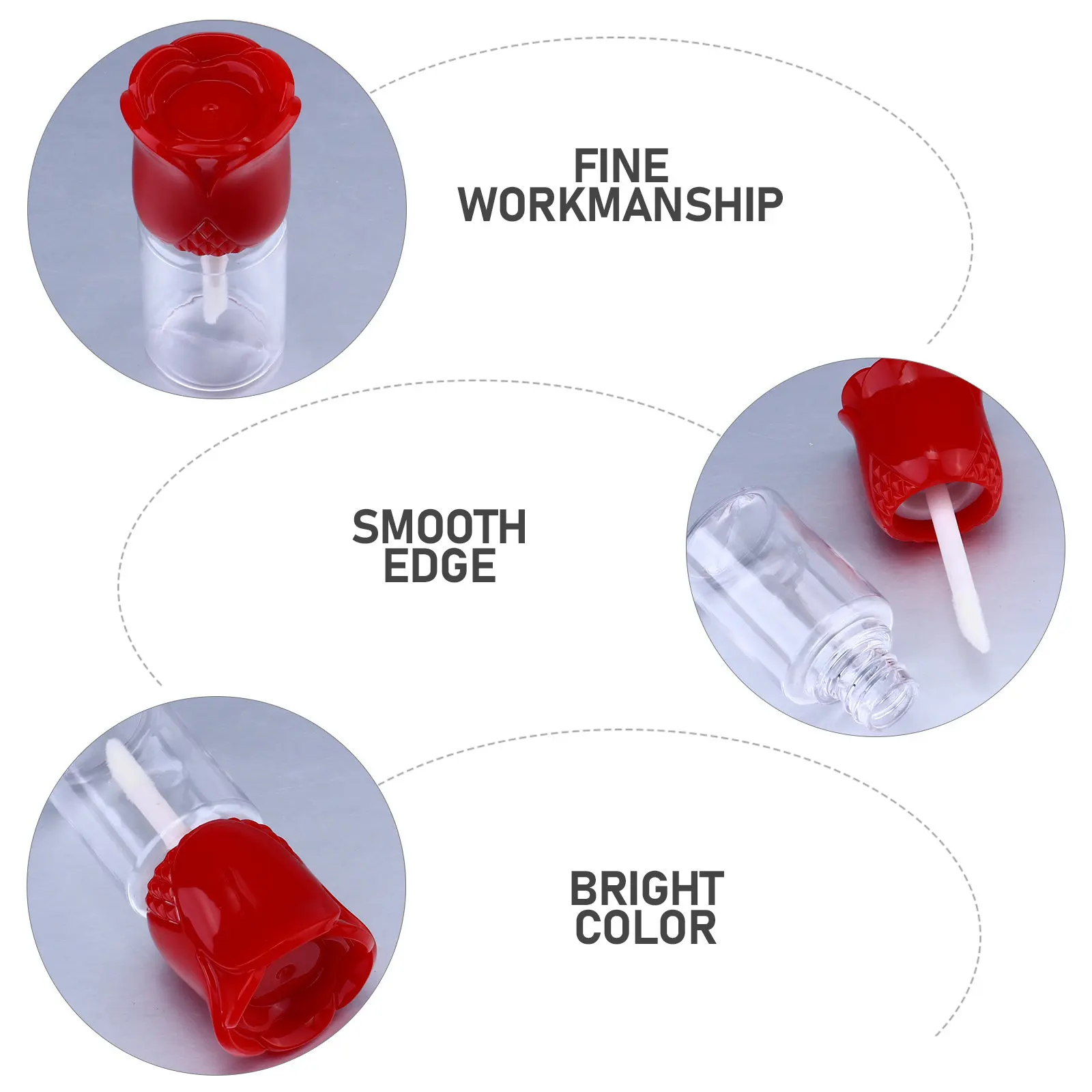 15-delige set lipglossflesjes, transparante herbruikbare plastic verpakkingen voor lippenbalsem, lipgloss en olie, compact ontwerp, ideaal voor reizen en dagelijks gebruik