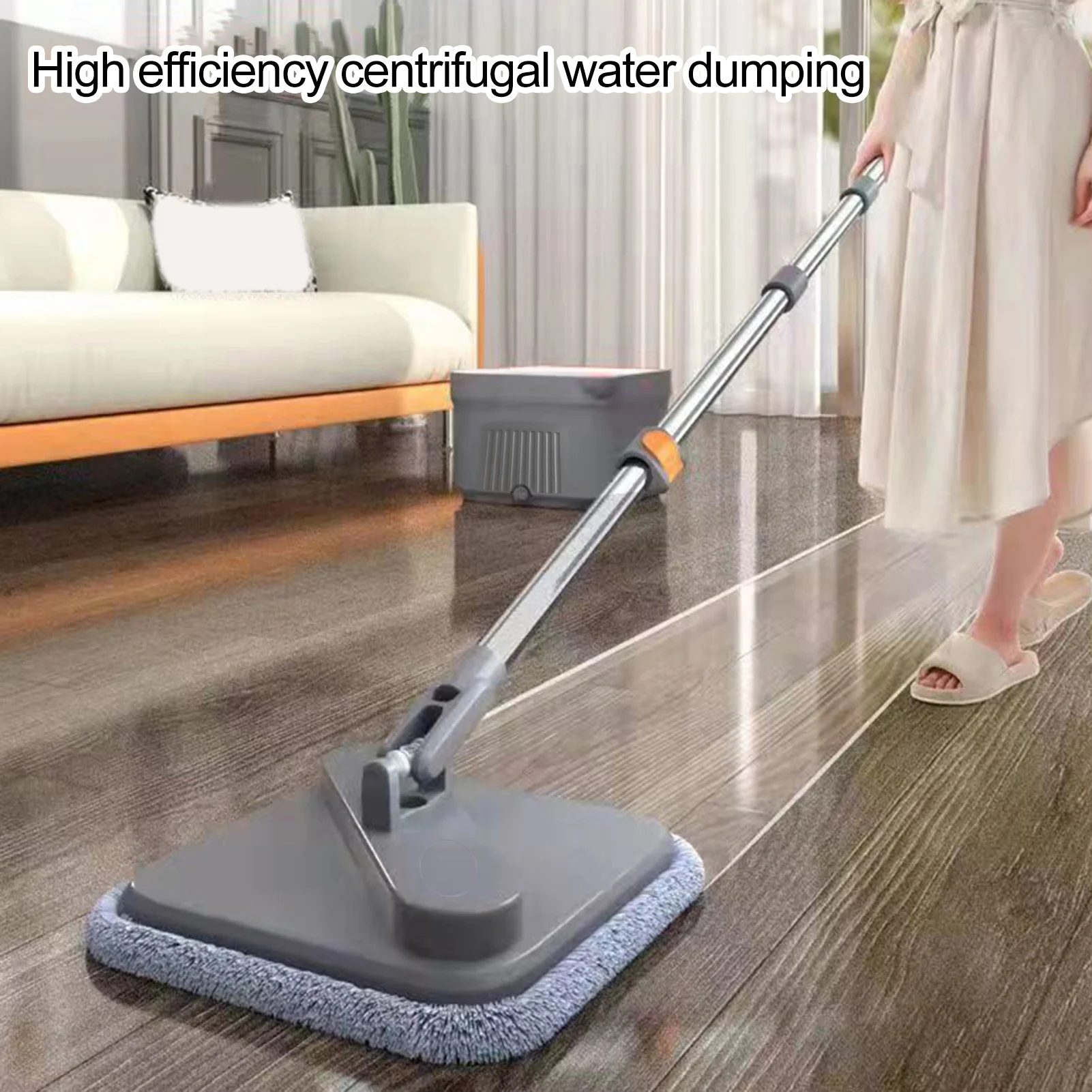 Lazy Floor Floating Mop Water Separation 360 Rotating Spin Mop Microfiber Sewage Separation Mop Self-Cleaning Free Hand Wash Mop