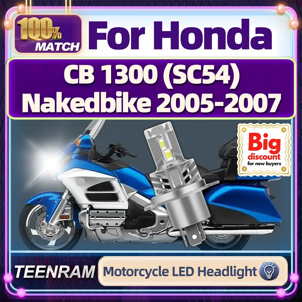 

Roadsun для Honda CB 1300 (SC54) Nakedbike 2005-2007 мотоциклетная светодиодная лампа для фар 20000LM Hi/Lo мотоциклетная ампула фар