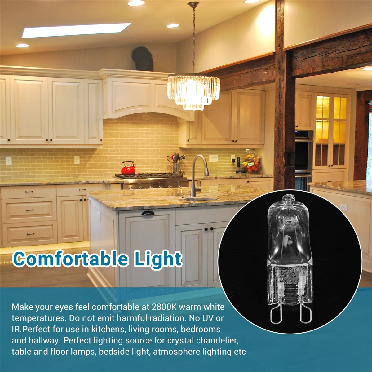 20-Pack G9 25W Halogen Bulbs, Dimmable 2800K