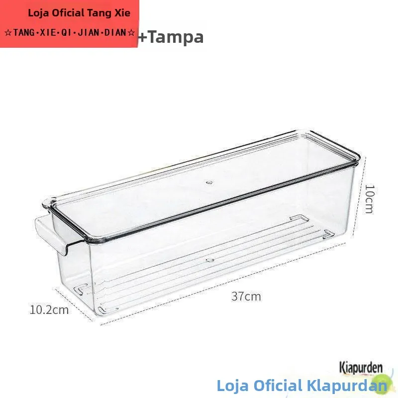 Caixa Organizadora de Armazenamento para Armário de Cozinha em Acrílico Transparente, Estreita e Longa, para Lanches e Itens ...
