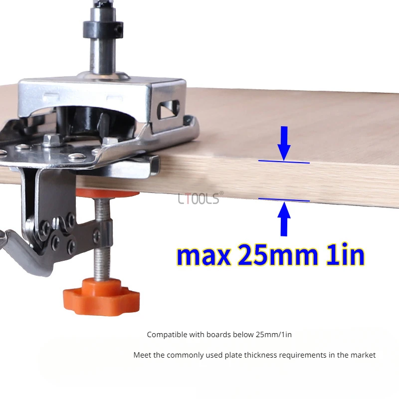 Hinge Open Hole Locator Stainless Steel Adjustable Margin Quick Clip Wardrobe Cabinet Door Woodworking Hole Open Auxiliary Tools