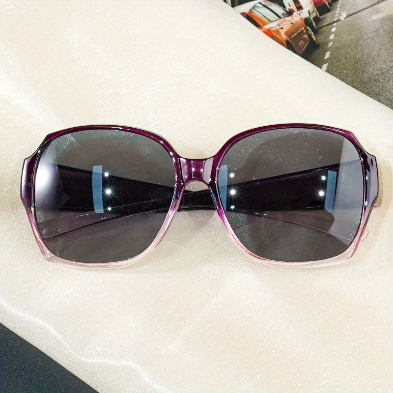 Gafas de sol de gran tamaño para mujer, montura cuadrada grande, gafas de sol UV400, diseño de marca de lujo, gafas de sol para conducir para mujer