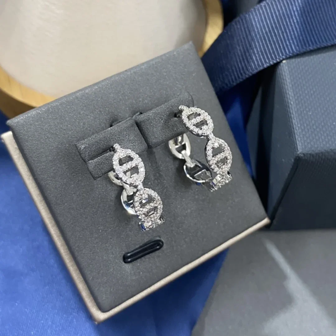 

CY 2025 Новые популярные женские серьги-кольца из стерлингового серебра 925 пробы с позолотой, серебристо-белые свадебные серьги. Праздничные подарки