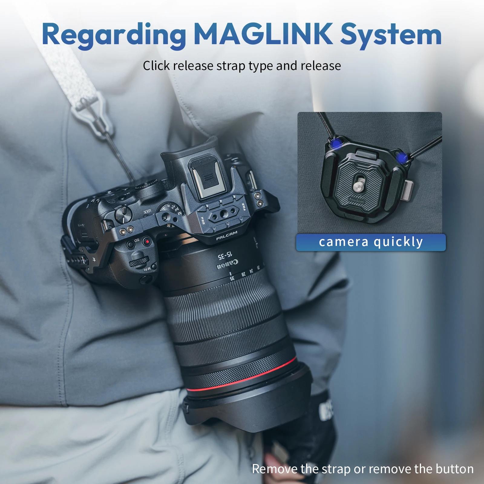 Falcam f38 v2 alça de ombro universal placa liberação rápida arca suíço para câmera dslr tripé slider montagem adaptador braçadeira da câmera