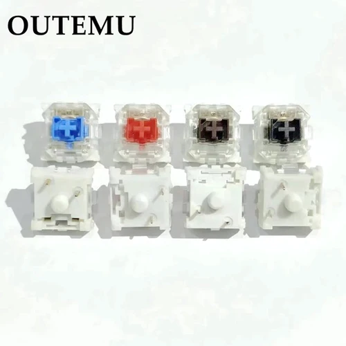 OUTEMU-interruptor GTMX de perfil bajo, accesorio negro, rojo, azul, marrón, 3 pines, superfino para teclado mecánico, Kit de intercambio en caliente, interruptores táctiles lineales