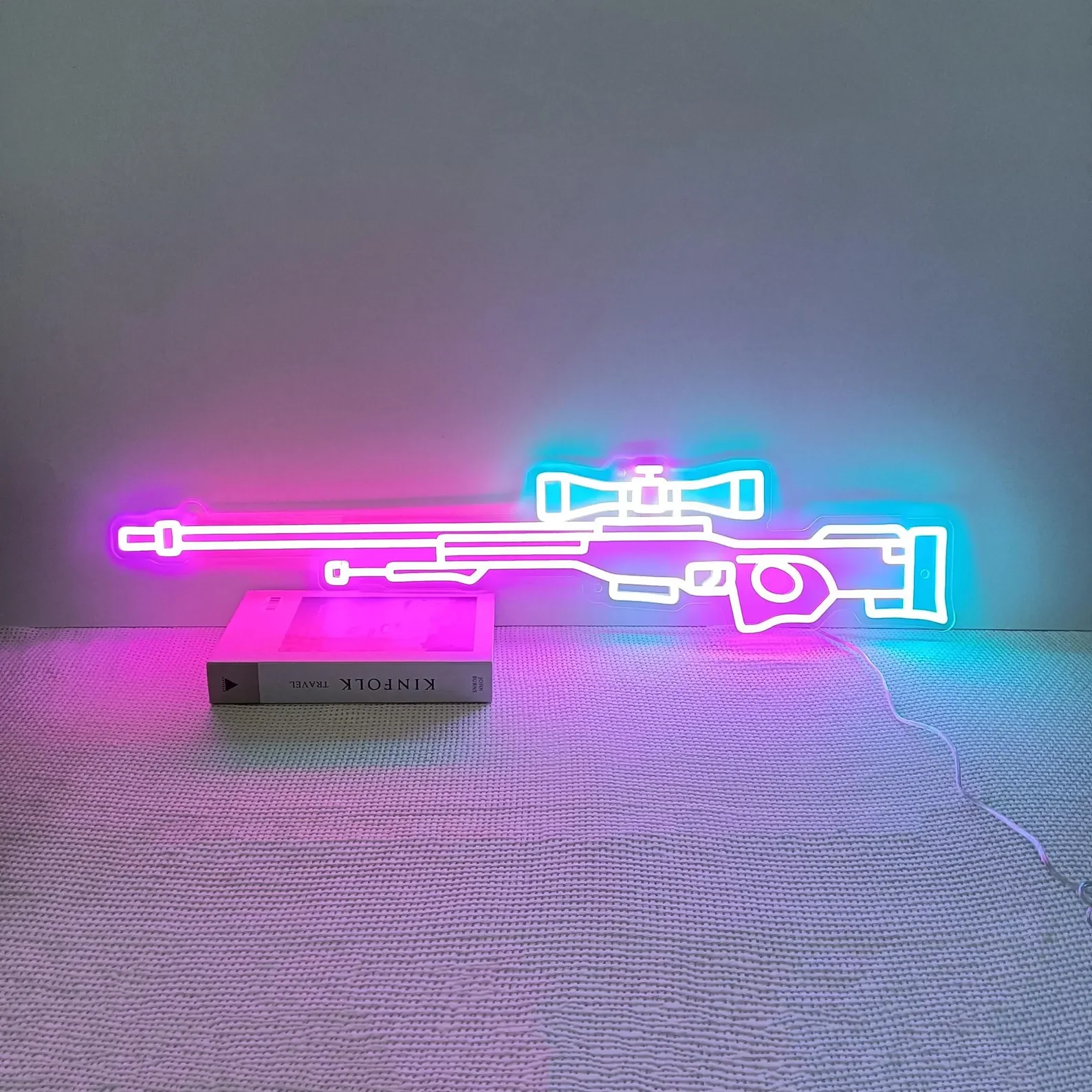 Pistole Neon Schild, Pistole Neon Wandkunst, individuelle Neon Schilder, Gaming Zimmer Dekor, Party Schild, Neon Bar Schild, Geschenk für Freund