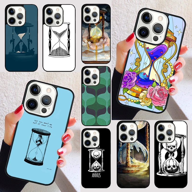 Hourglass cover For iPhone 15 16 13 12 11 14 Pro Max Mini Max SE 2020 7 8 6S Plus Phone Case