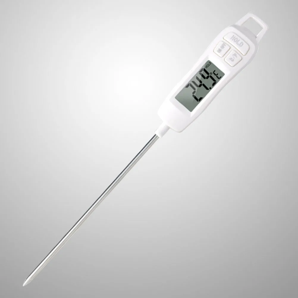 

Stainless Steel Probe Digital Kitchen Thermometer Fast Reading Food Thermometer For Home Barbecue -50℃ To 300℃ Clear Lcd Auto