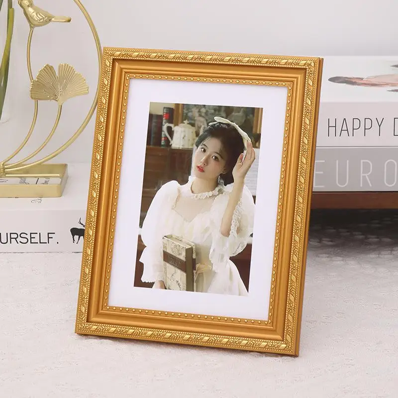 European Classical Photo Frame Gold 6/8/10 Inches A4 Photo Frame For Wall Decoration Wedding Photo Display Stand In The Studio