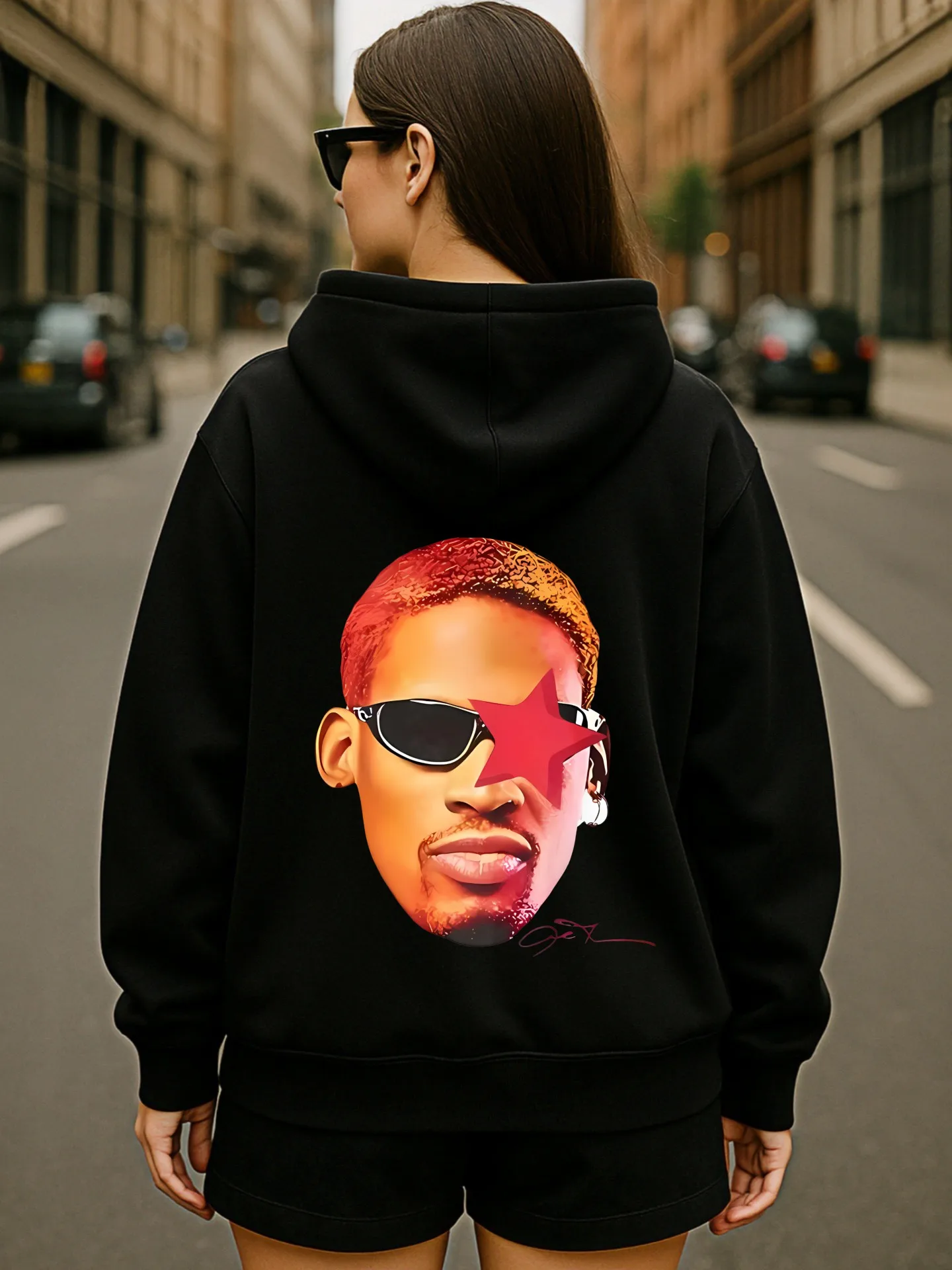 Dia De Los Muertos Sudadera con capucha gráfica para mujer, diseño estético, mezcla de algodón, uso diario informal, para adolescentes