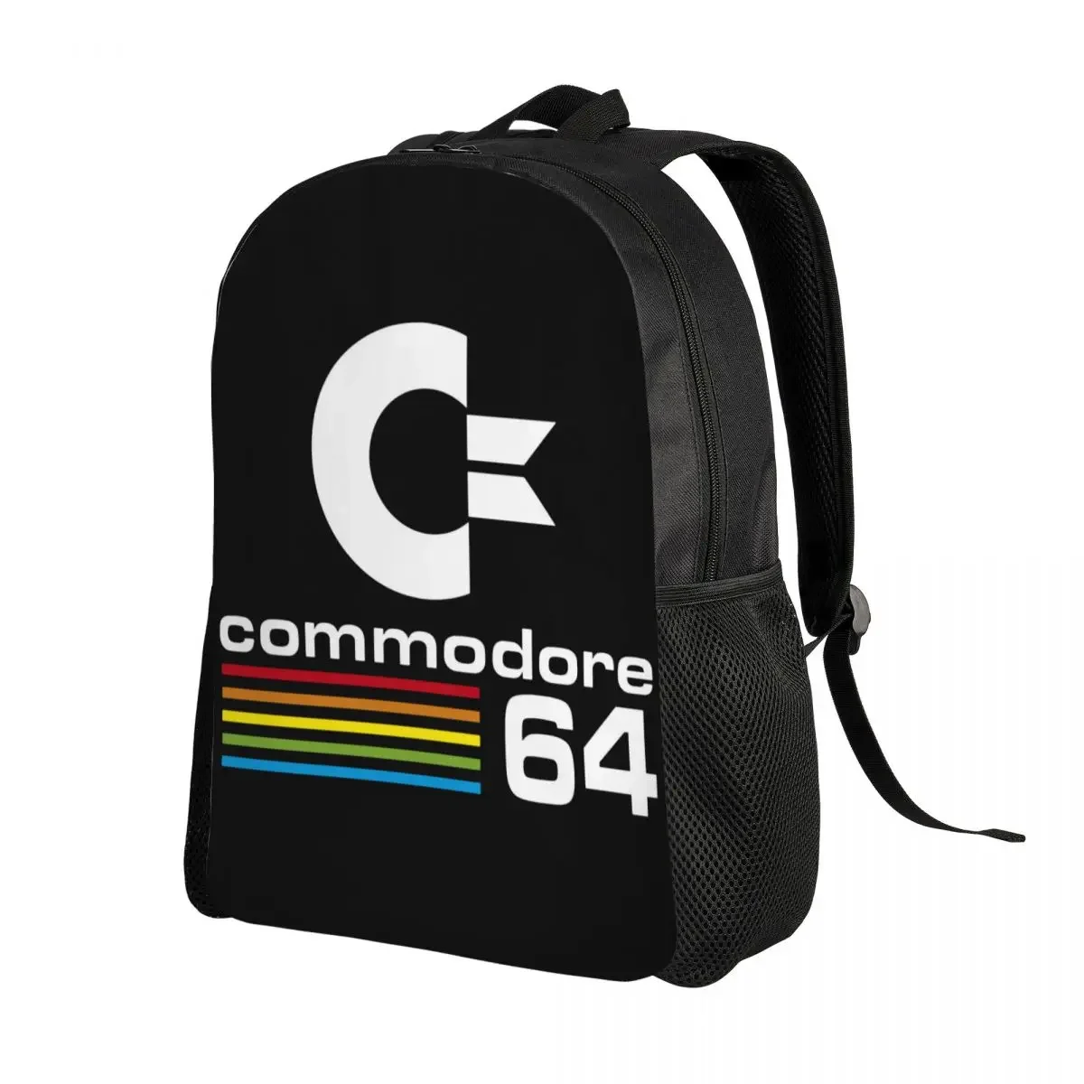 Customized Commodore 64 Travel Backpack Women Men School Computer Bookbag C64 Amiga Computer College Student Daypack Bags