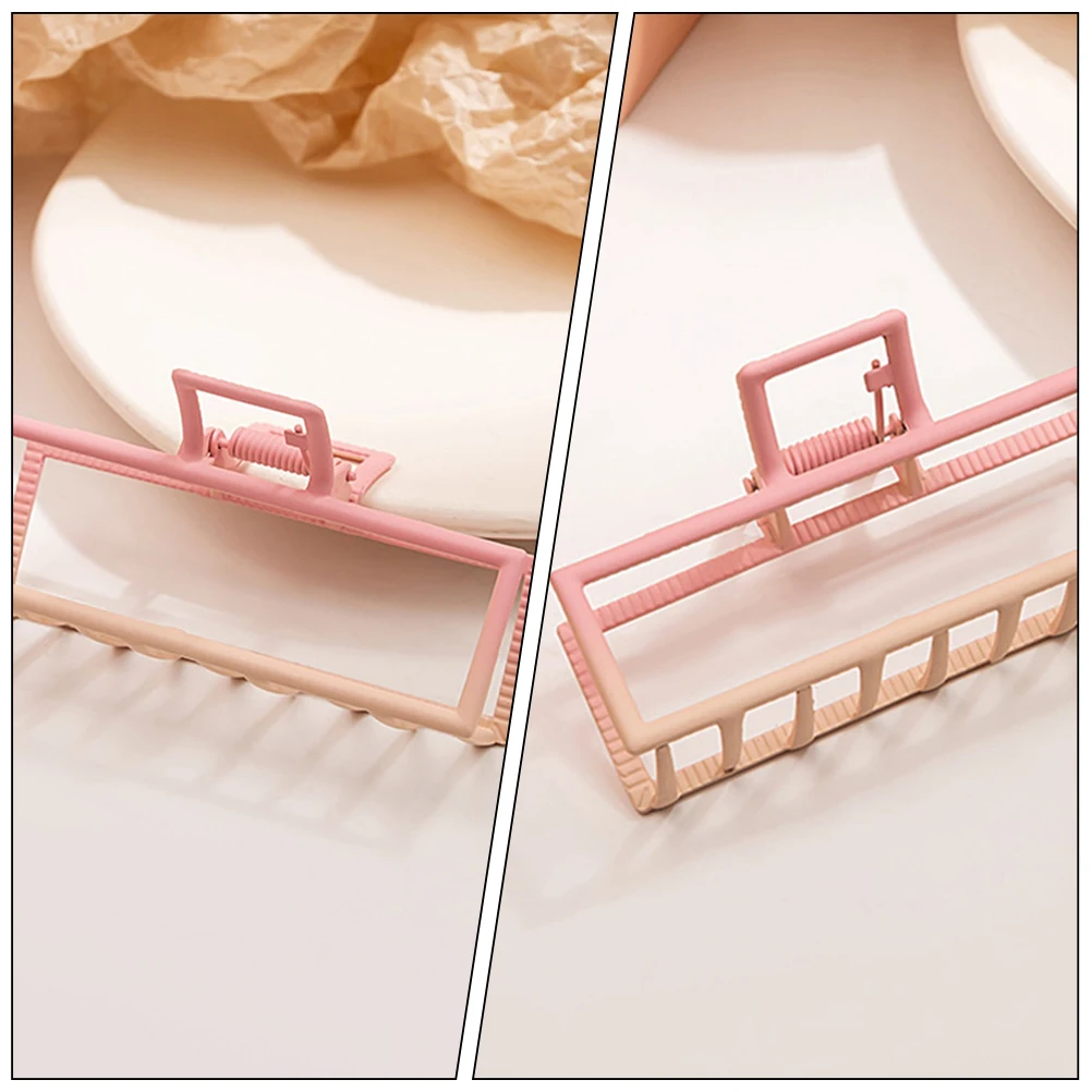 مشبك شعر وردي للنساء، مشبك مخلب معدني لطيف، إكسسوار شعر مريح وخفيف الوزن لتنظيف غسل الوجه والمكياج