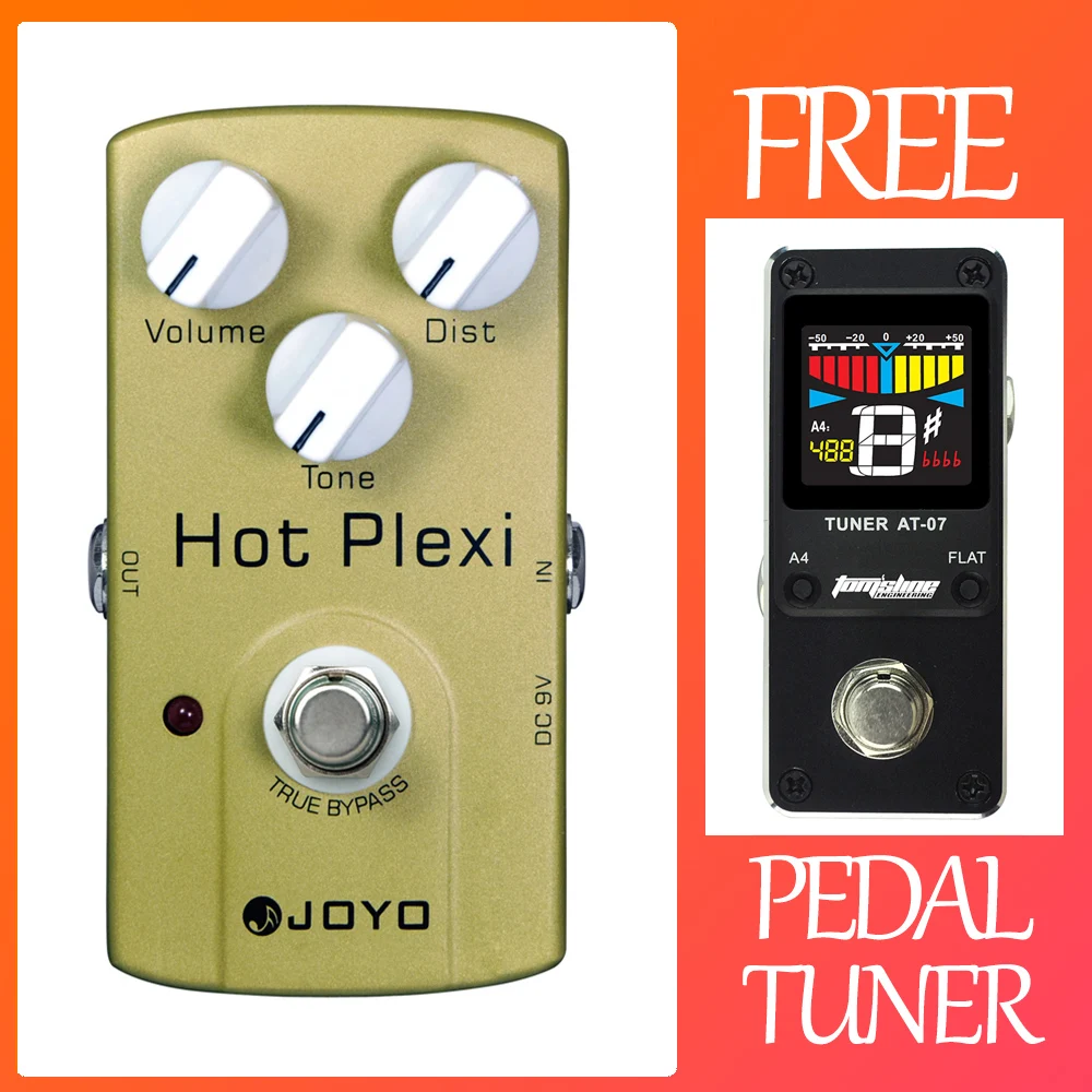 

JOYO JF-32 Guitar Effect Pedal Hot Plexi Distortion Pedal Strong Distortion Output Guitar Amplifier Simulation Pedal True Bypass