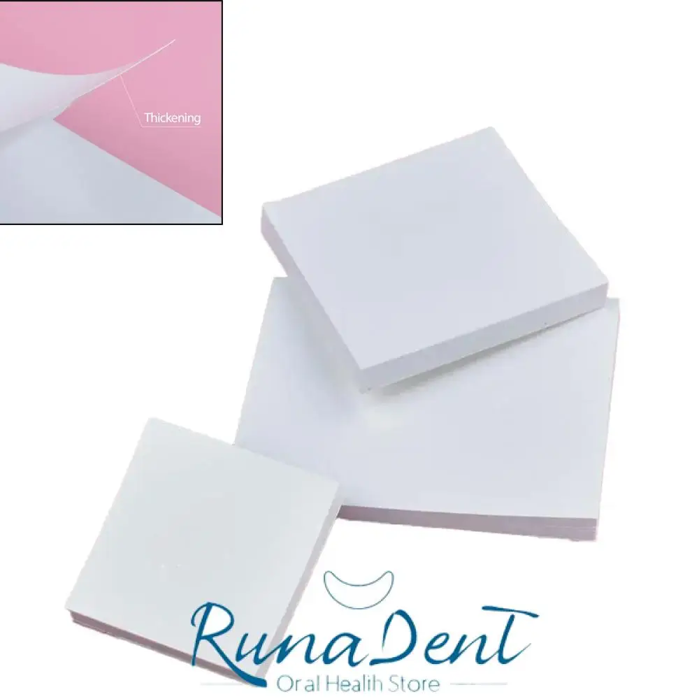 

50 Sheets Dental Mixing Pads Double-Sided Waterproof Thickening White Cement Paper Disposable for Dental Lab Tools