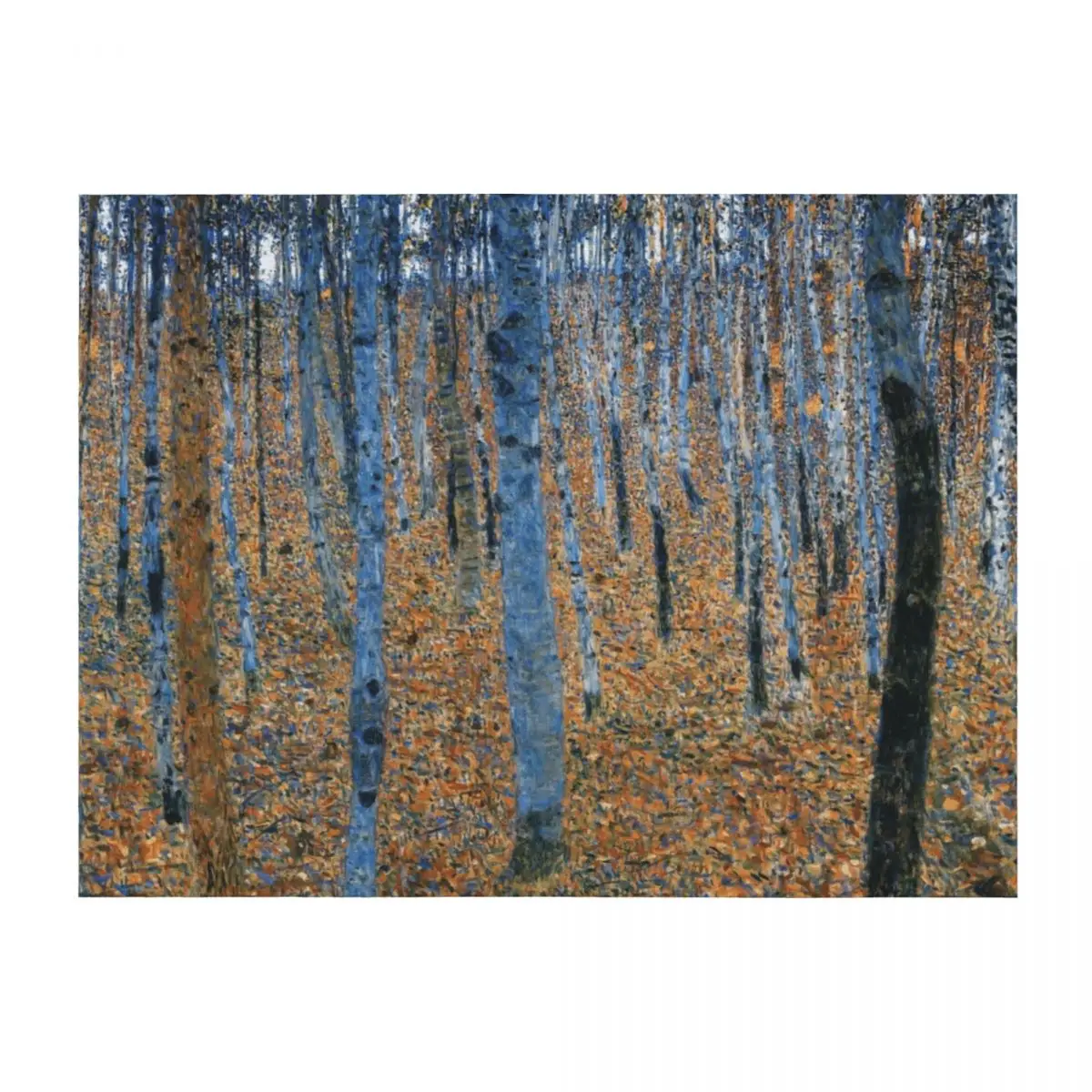 Beech Grove I - Gustav Klimt Throw Blanket Cute Decorative Sofas decorative Blankets