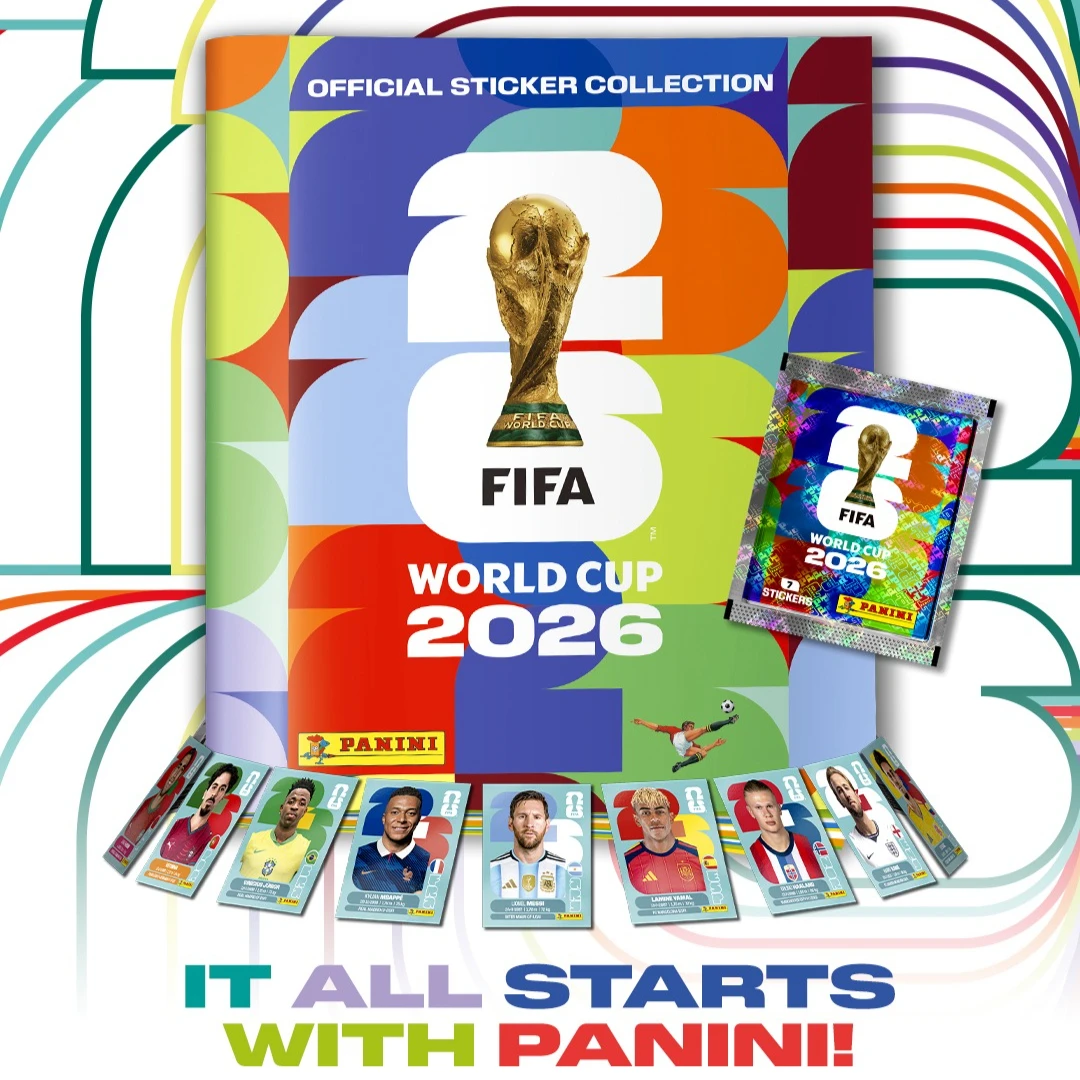 Colección de Pegatinas Oficiales de la Copa Mundial FIFA 2026 de Panini |   1 caja (50 paquetes × 7 pegatinas = 350 pegatinas)