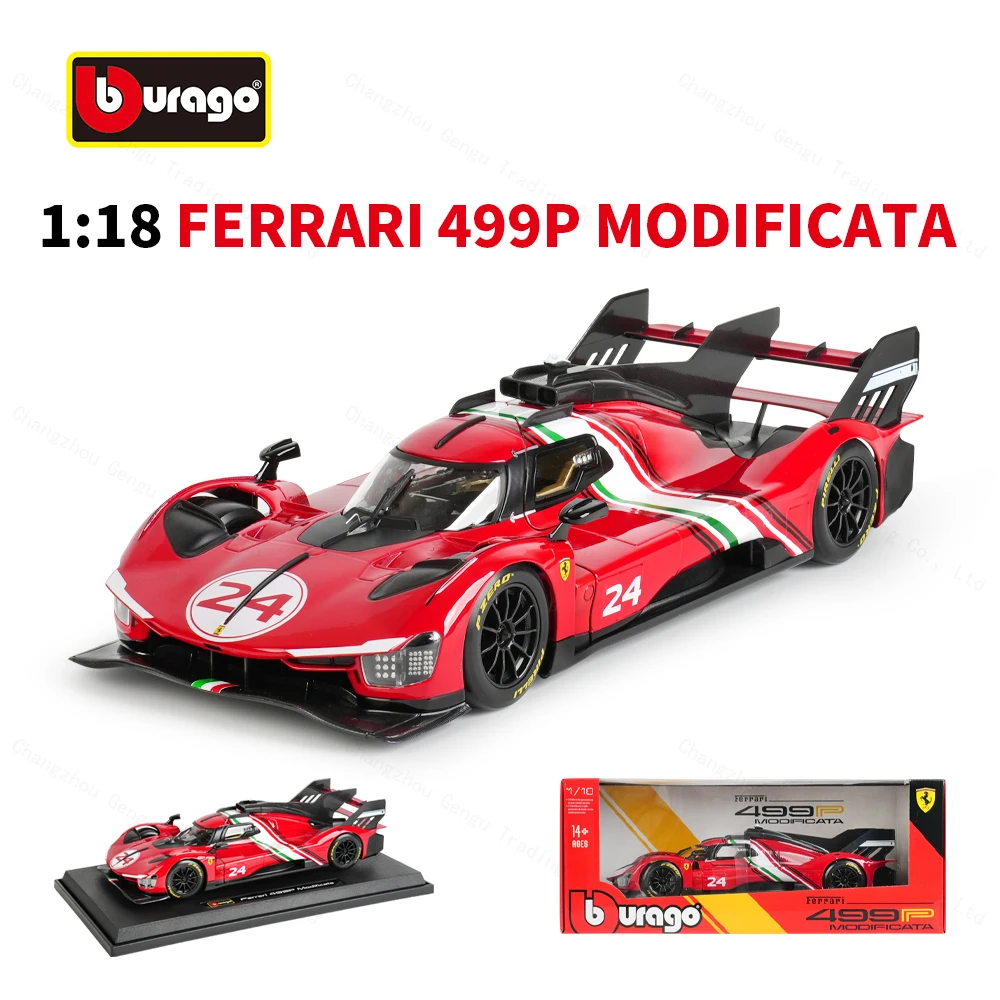 bburago-1-18-ferrari-499p-modificata-course-formule-voiture-statique-en-alliage-moule-sous-pression-modele-de-voiture
