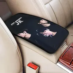 Jeon Jungkook Plaid Center Console Cover Pad per Auto coreano Idol Collage accessori Auto interni Arm Rest Cover Mat