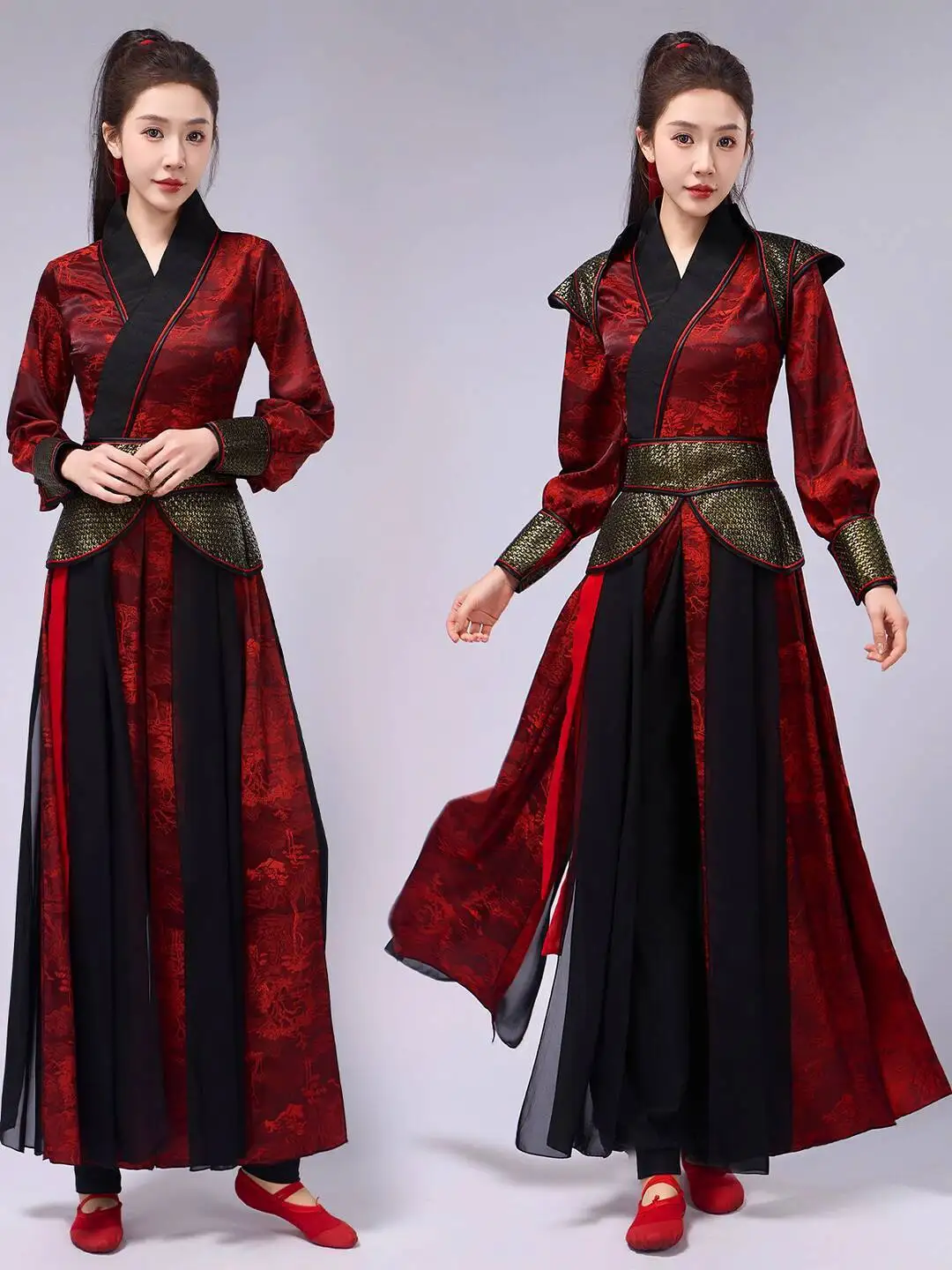 

New Mulan Join The Army Costume Drama Dance Performance Costume Women Chinese Style Dance Fiesta Carnival Halloween Cosplay