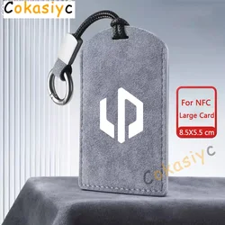 Leather Car NFC Card Remote Key Cover Fob Case Protector Holder Shell For Leapmotor C10 2024 Auto Keyless Kychain Accessories