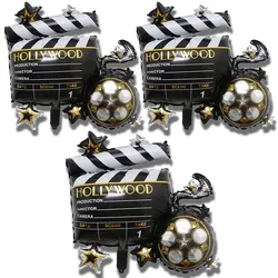 3pcs Projector Foil Balloons Movie Night Decraotions Movie Theme Party Decorations Film Birthday Photography Projector Balloons