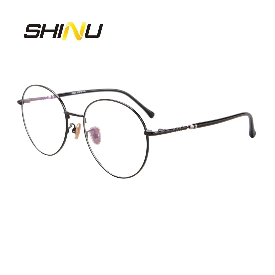 SHINU Vintage Round Reading Glasses Women Progressive Multifocal Anti Blue Ray Antifatigue Diopter Eyeglasses Presbyopia Eyewear