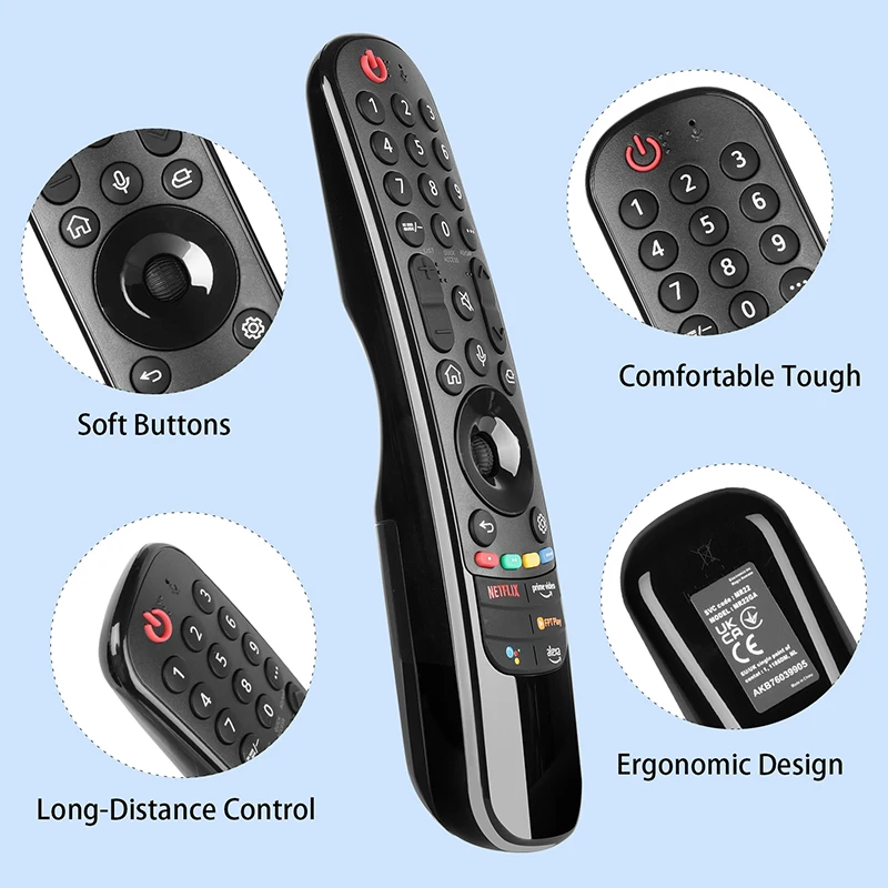 AKB76039905 MR22GA IR التحكم عن بعد للتلفزيون 2021-2022 نماذج UQ75 UQ80 UQ90 QNED99 QNED90 سلسلة مع NETFLIX PrimeVideo #2