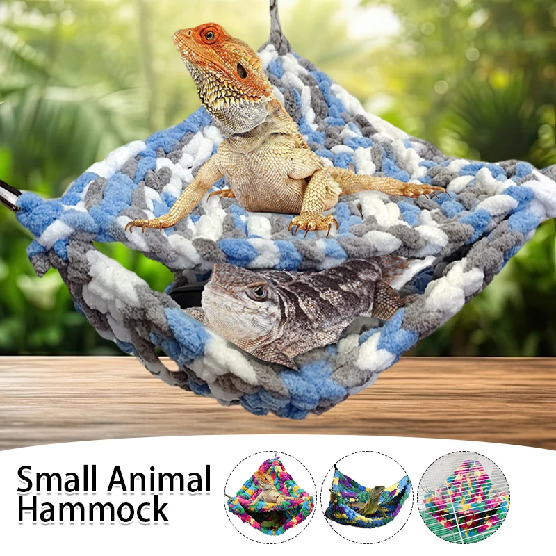 Łóżko dla jaszczurki Papuga Chomik Małe zwierzę Miękki hamak Maty dla gadów Łóżko dla małego zwierzaka Gecko Jaszczurka Smok Huśtawka Wiszące łóżko — zdjęcie 4