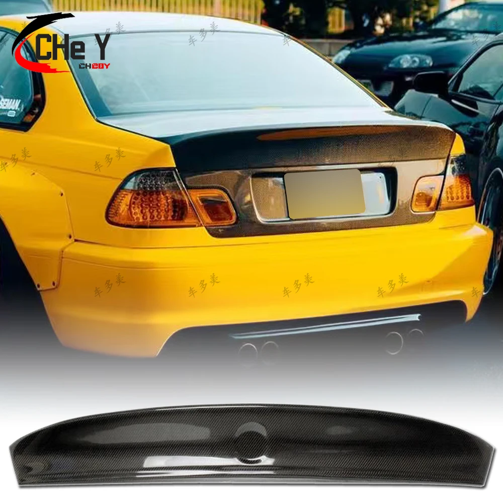 For BMW 3 -Series E46 Sedan 4Doors Real Carbon Fiber Trunk Tuning Spoiler Lip M3 E46 Accessories CLS Style Rear Spoiler