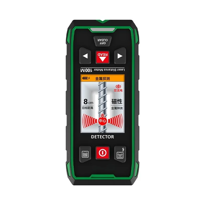 Professional Wall Detector Rebar Metal Stud Finder for Concrete Walls Hidden Live Wire Scanner with Laser Distance Meter Digital