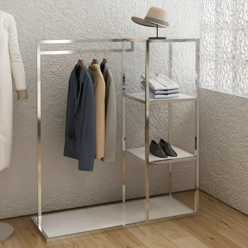 Custom, Midden Eiland Kleding Display Rack Metalen Kledingdoek Display Rek Opknoping Stand
