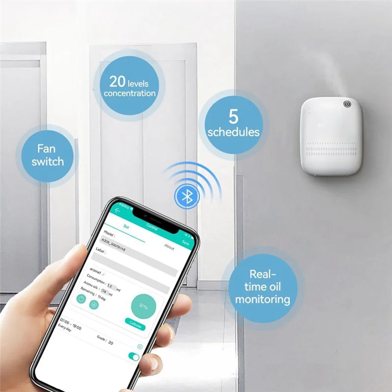 JABS-Máquina de aire aromático, difusor de aceites esenciales para uso comercial y hotel, difusor de aire frío sin agua, enchufe estadounidense